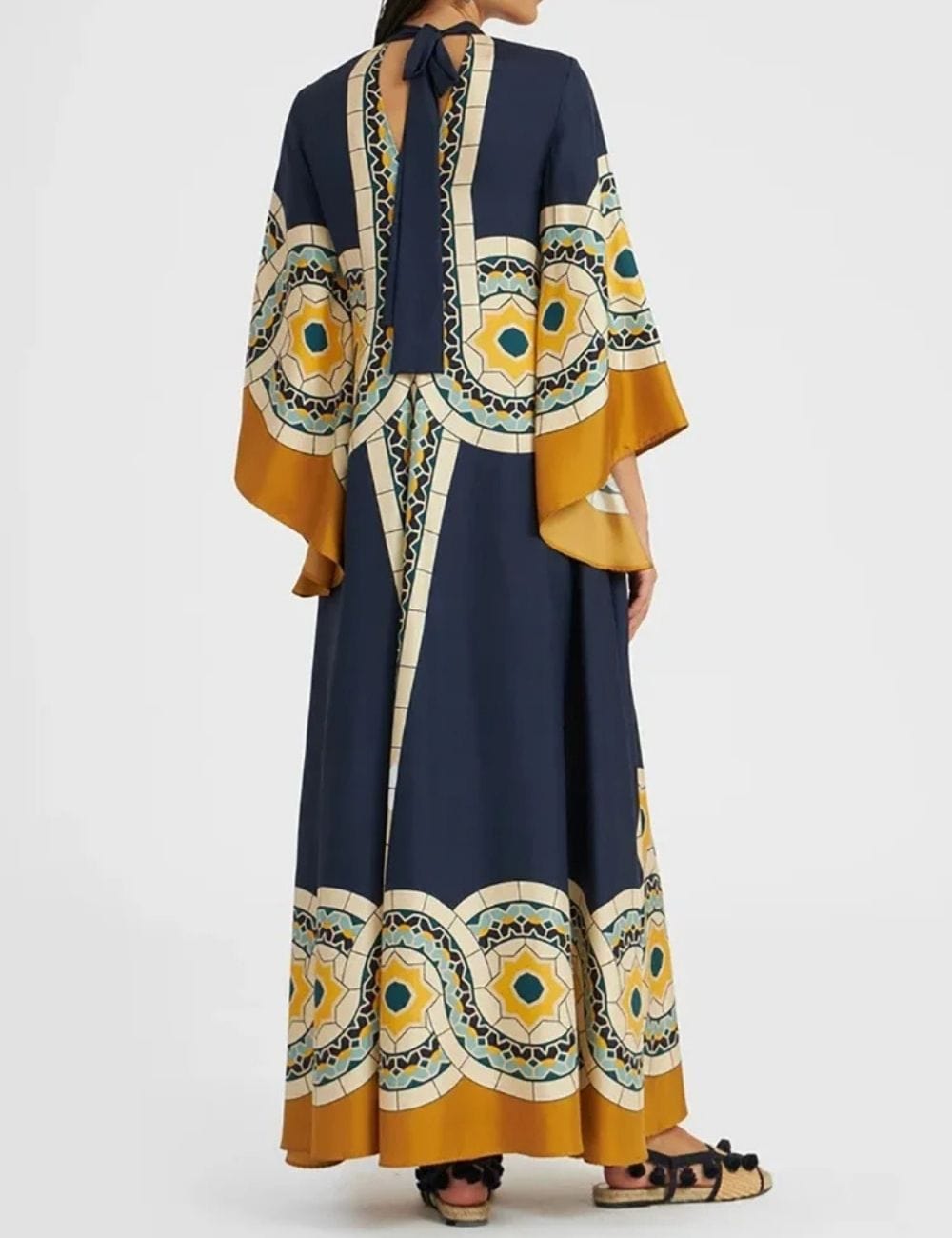 robe kimono bleu
