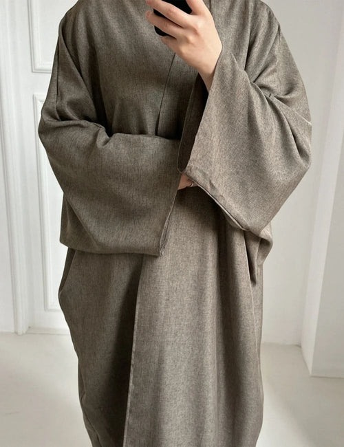 Abaya Kimono | Editions Caftan Brun clair
