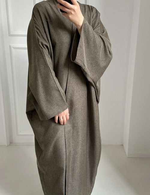 Abaya Kimono | Editions Caftan Brun clair