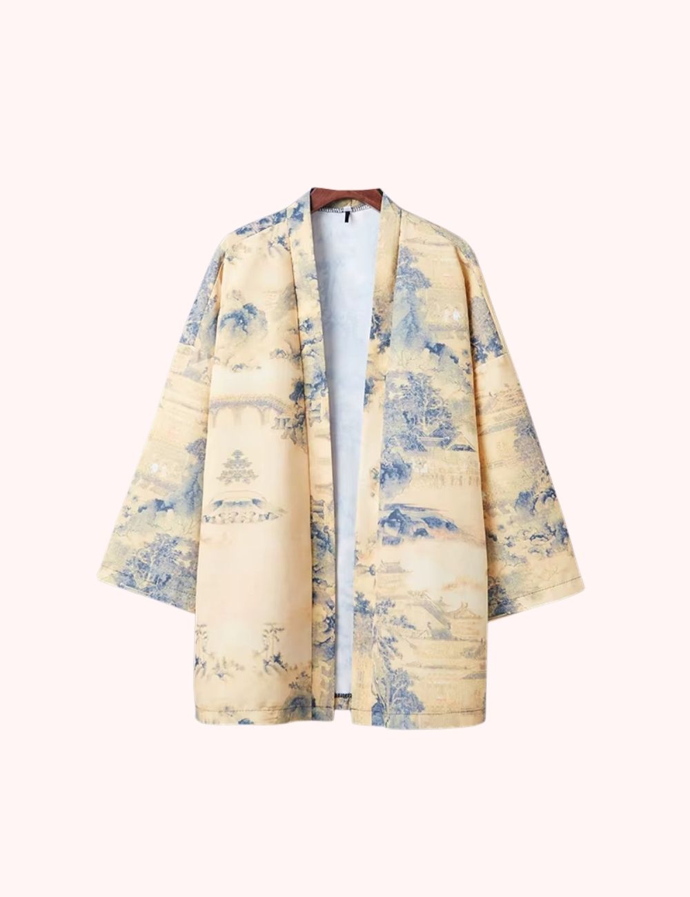 Veste Kimono Homme | Motifs Jaunes