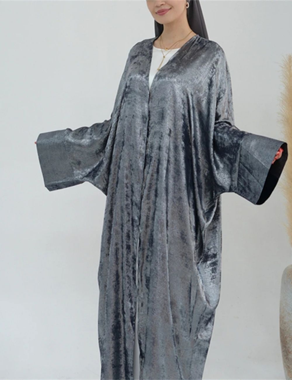 Abaya Kimono | Gris Majestueux