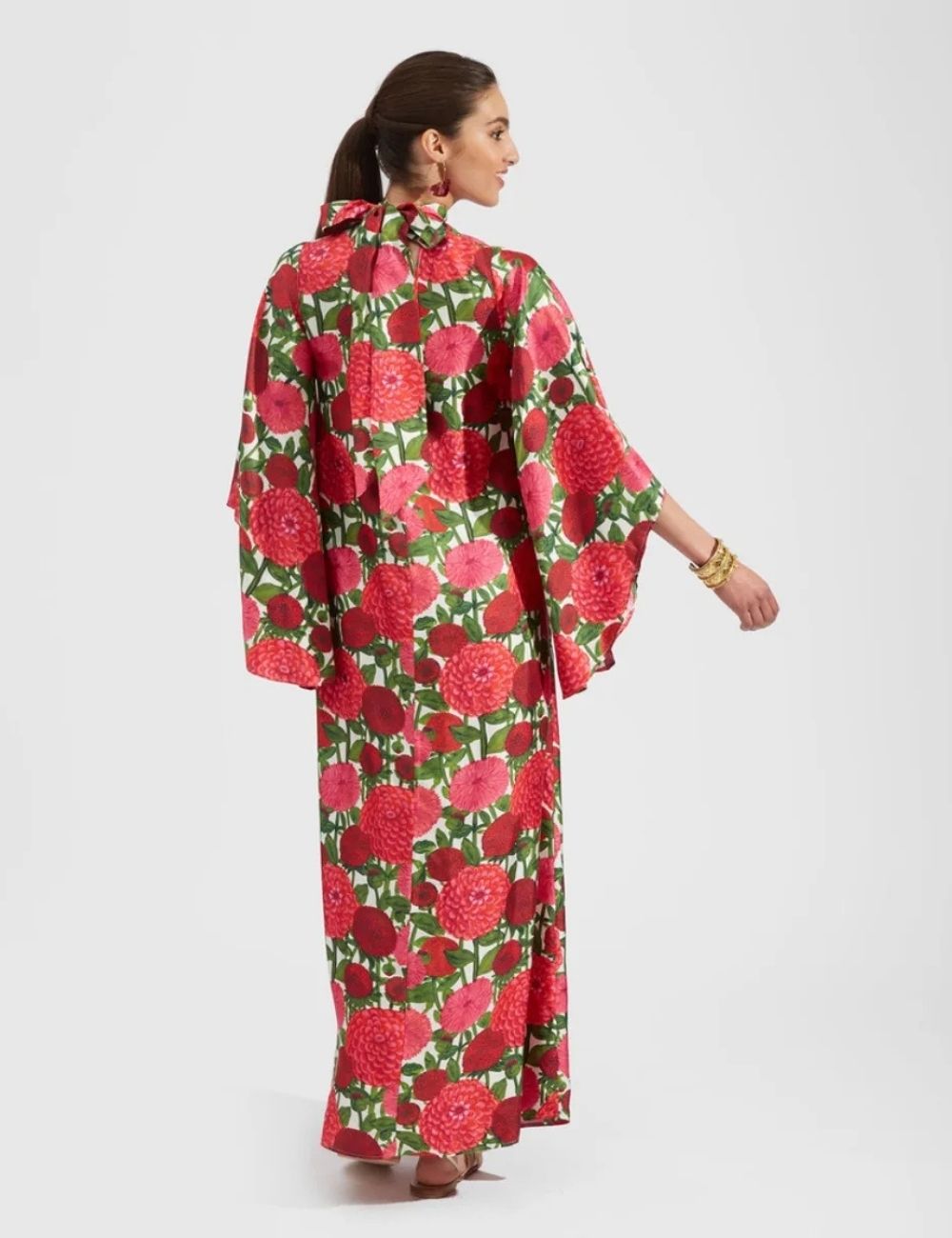 Robe Kimono Réversible | Roses Rouges