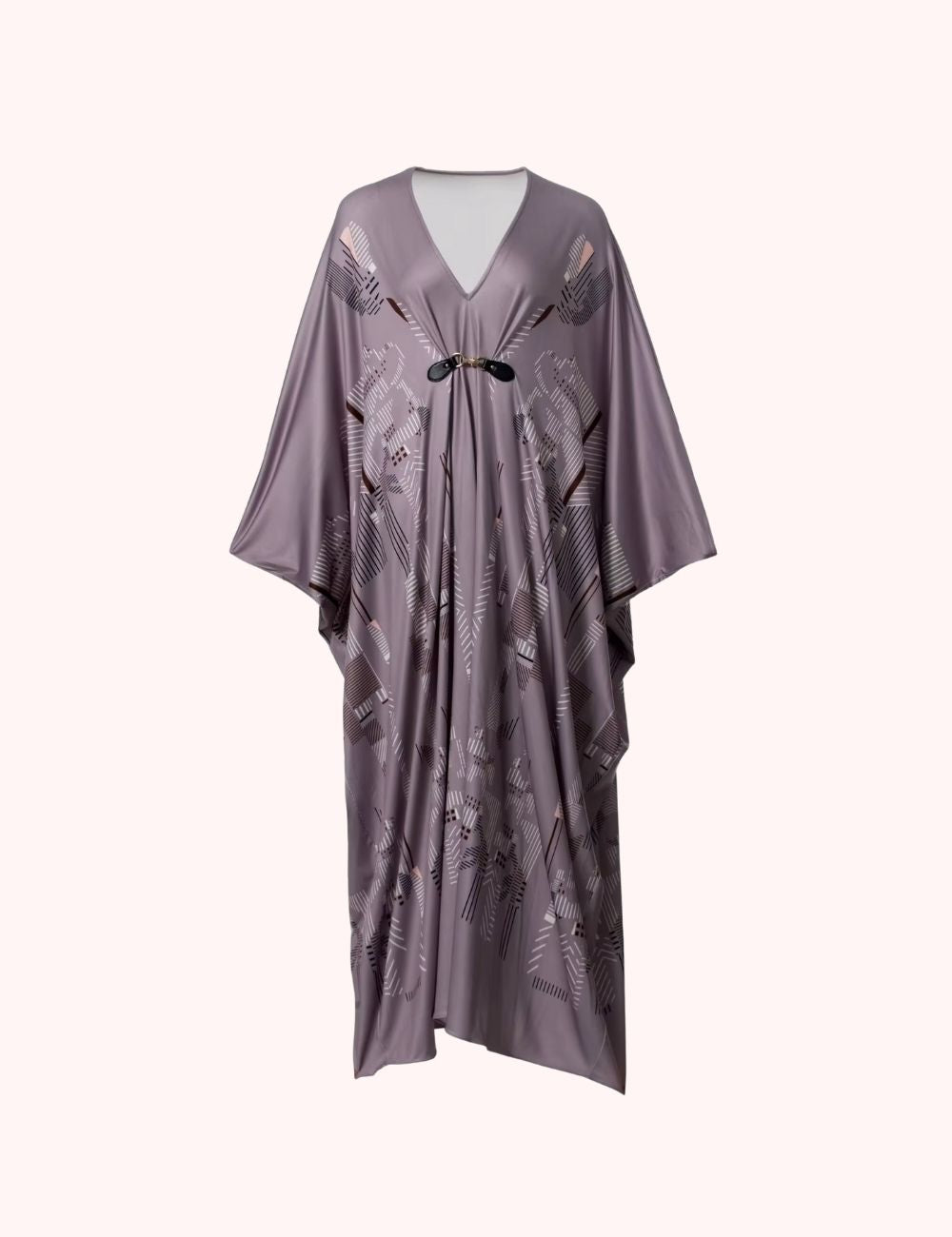 Kimono Long | Gris Géométrique