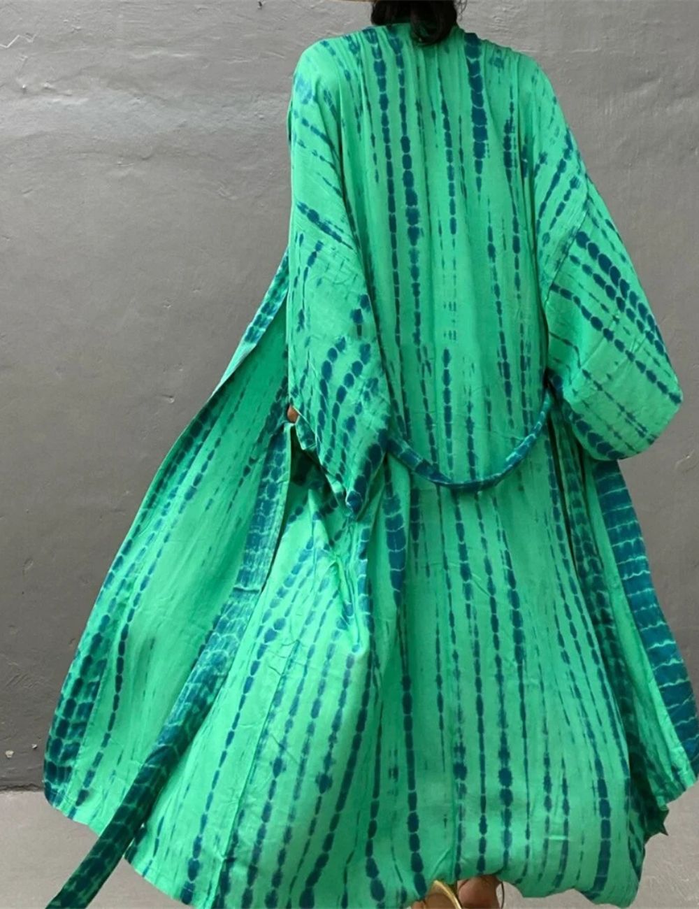 Kimono Long | Imprimé Menthe