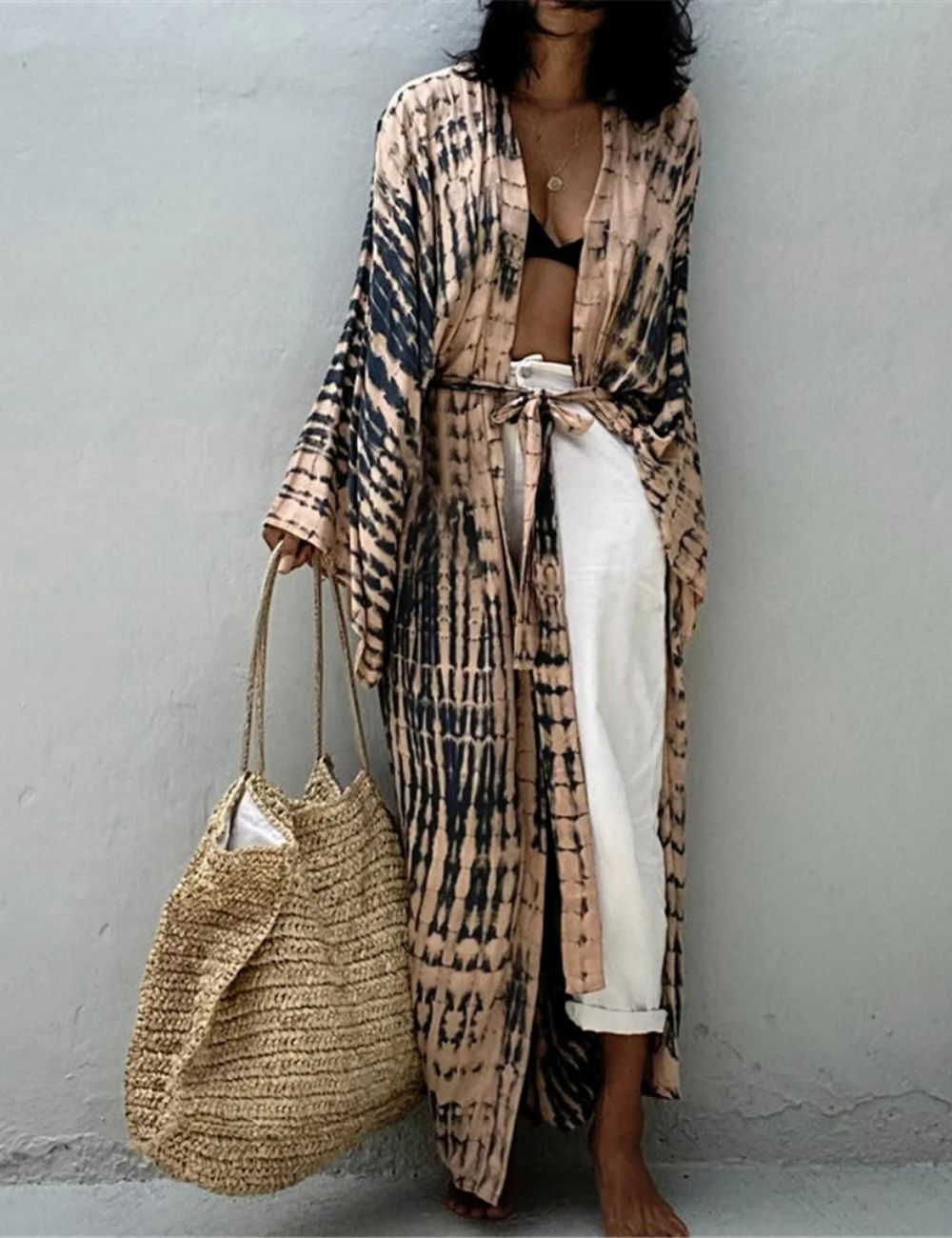 Kimono Long | Imprimé Terracotta