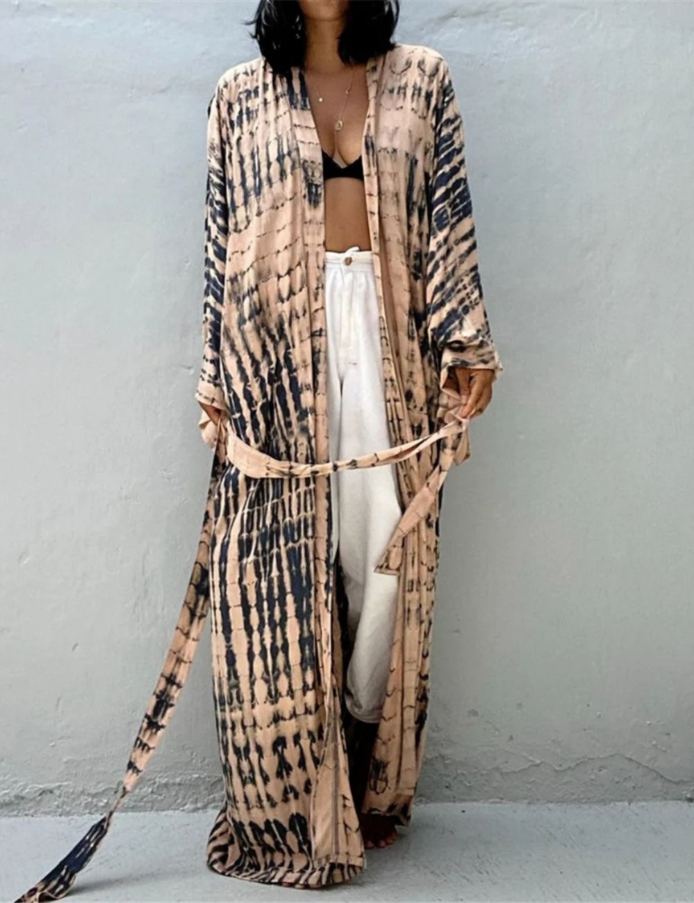 Kimono Long | Imprimé Terracotta