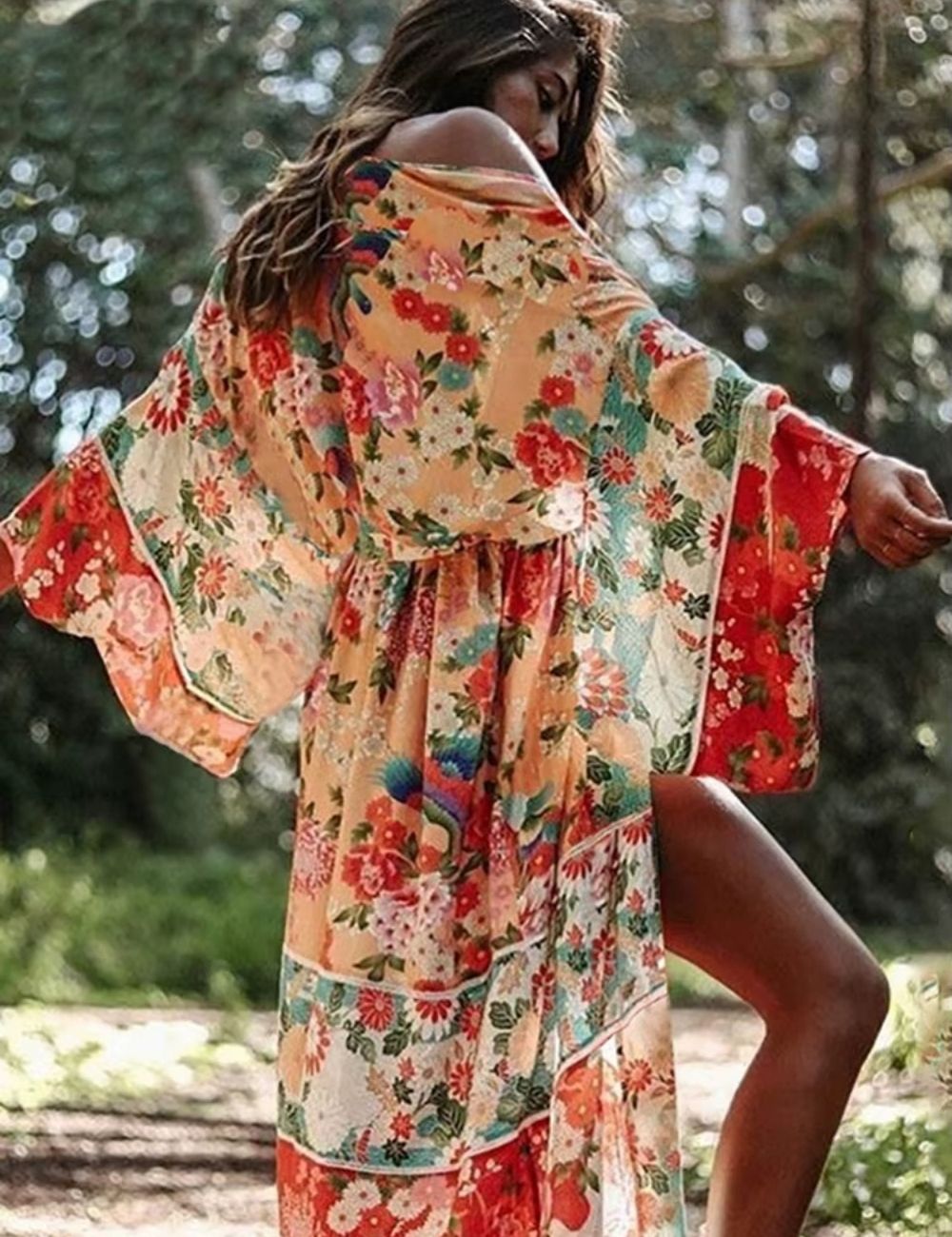 Kimono Long | Motifs Fleuris