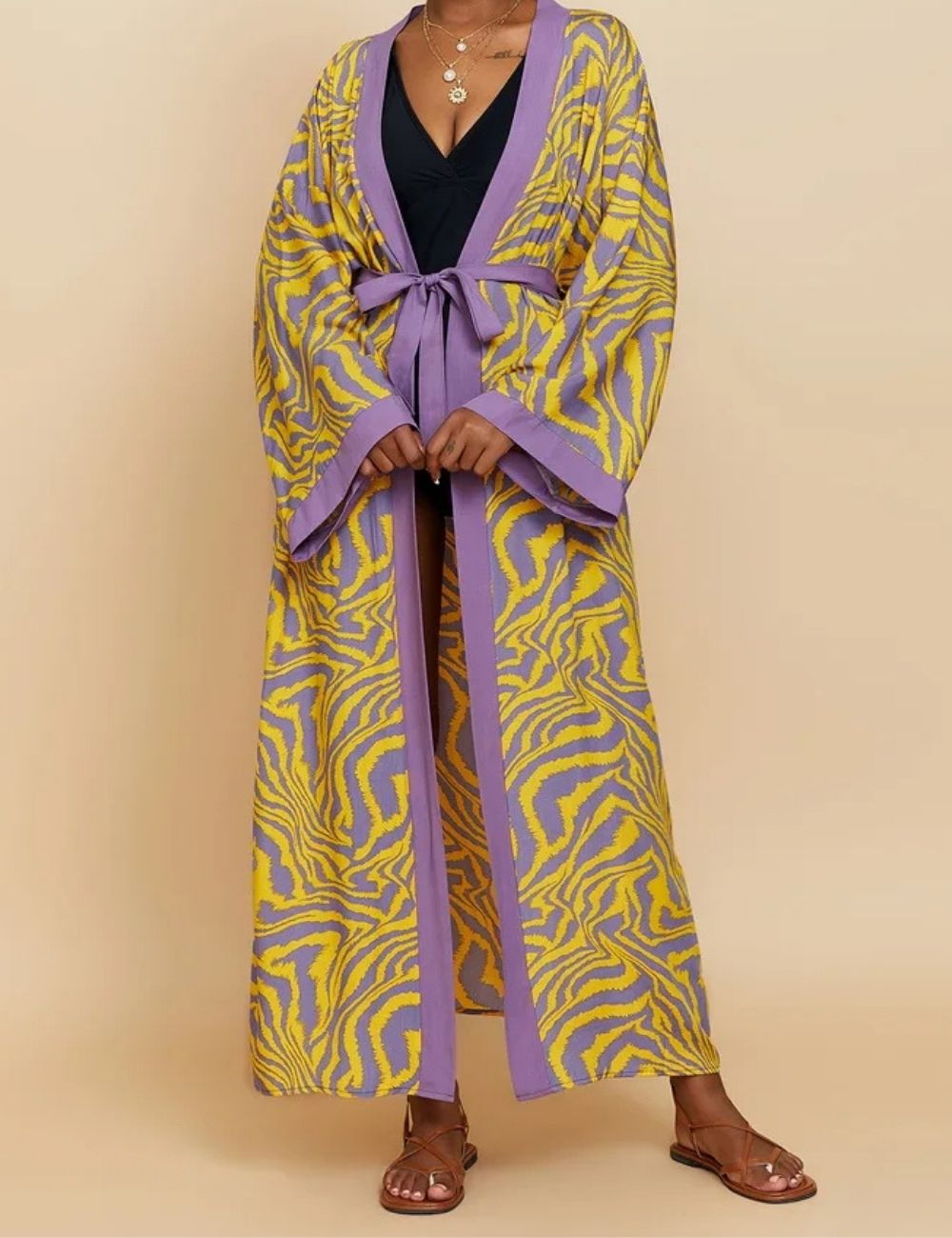 Kimono Long | Zebra Jaune
