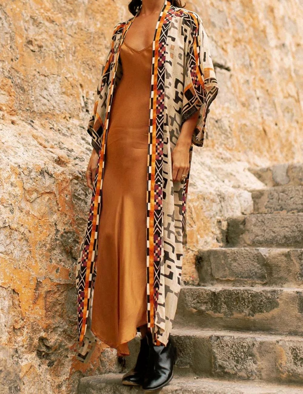 Kimono Long | Motifs Géométriques