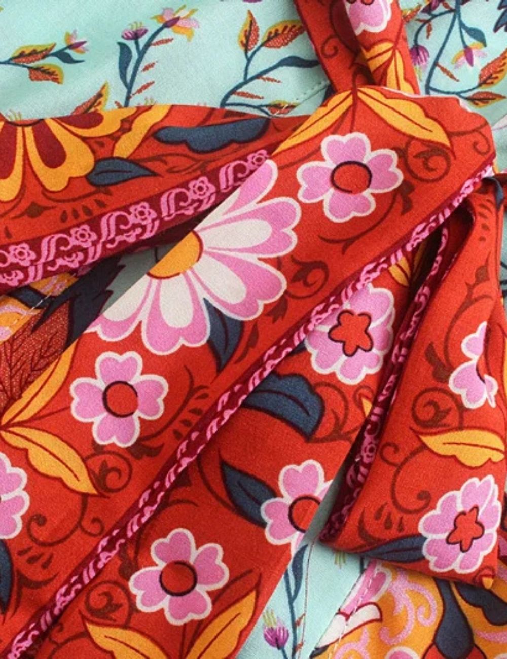 Kimono court | Fleurs Tropicales