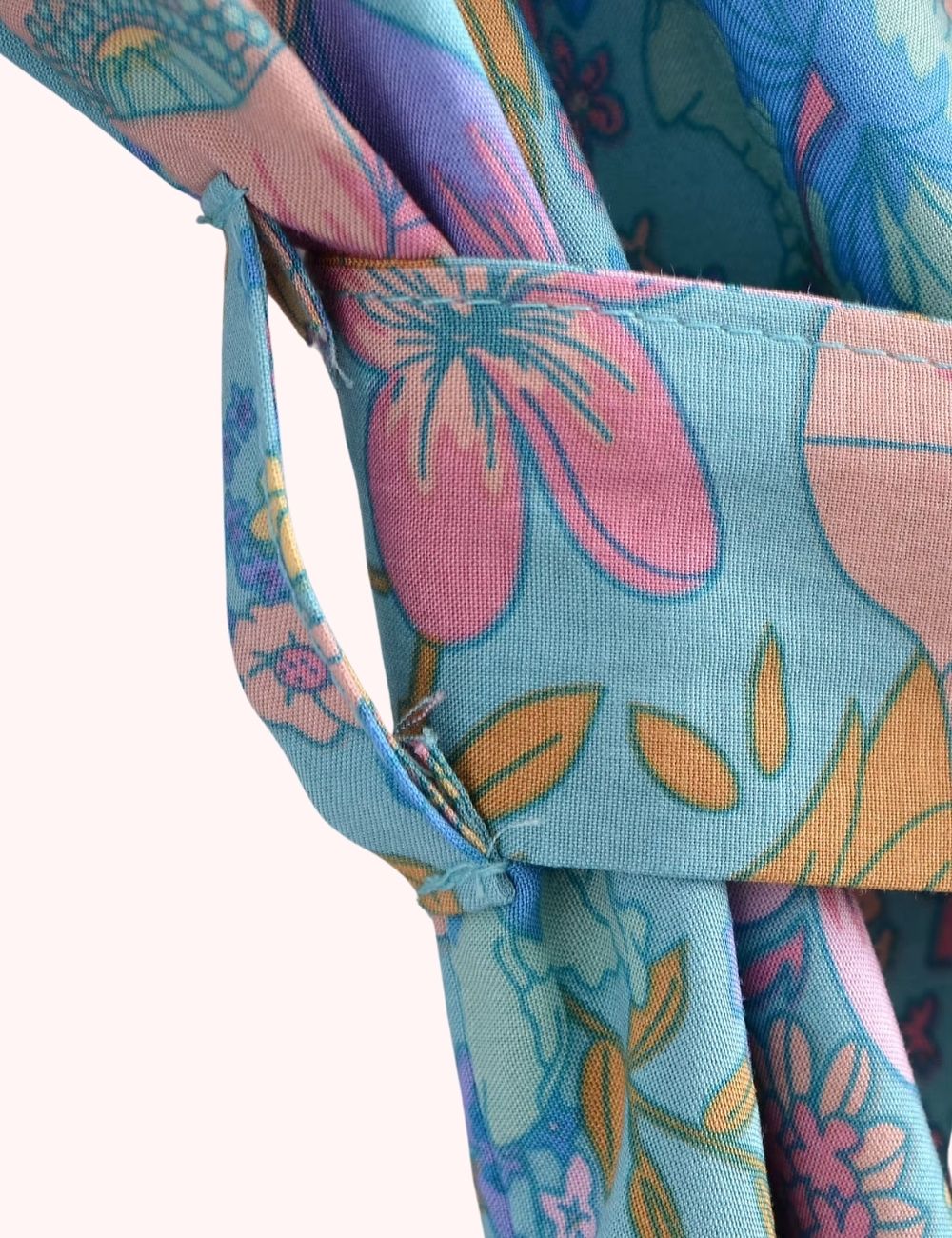 Kimono court | Bleu Fleuri