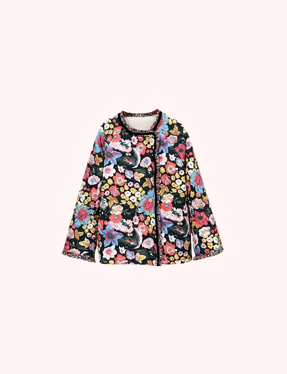 Veste Kimono Matelassée | Fleurs de Printemps