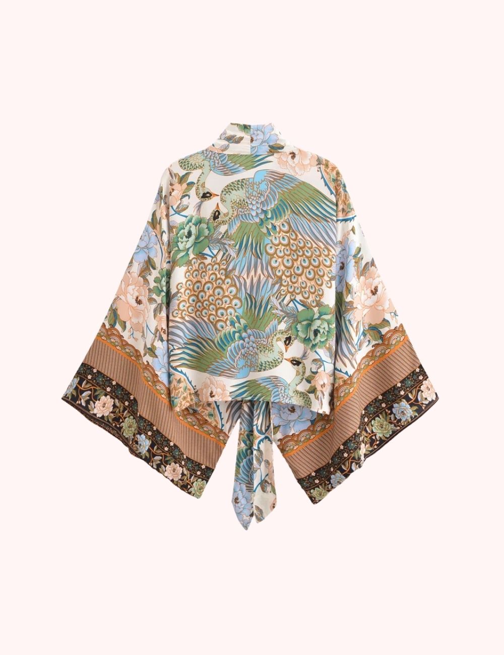 Kimono Court | Fleurs Turquoises