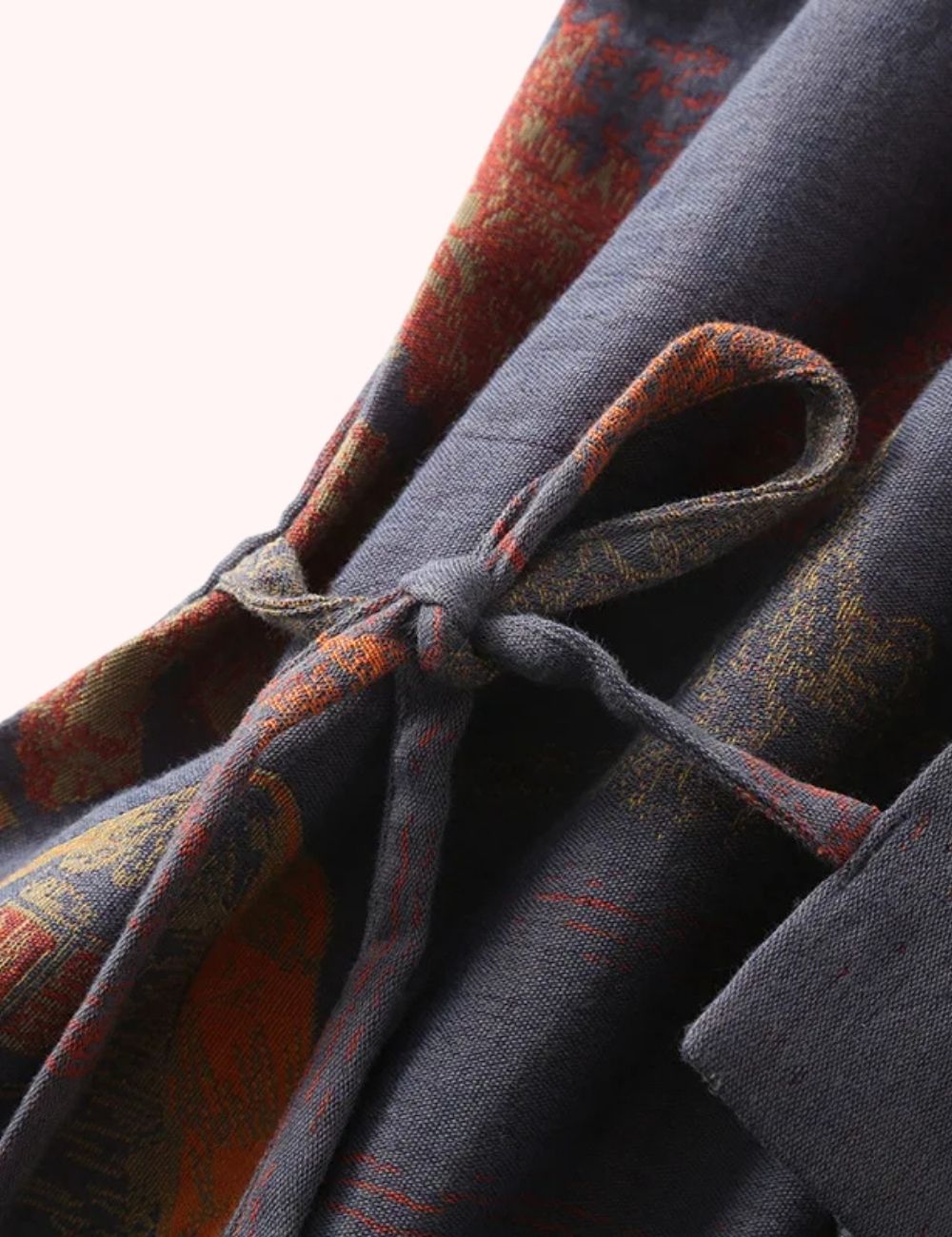 Peignoir Kimono Bleu | Arbres Oranges