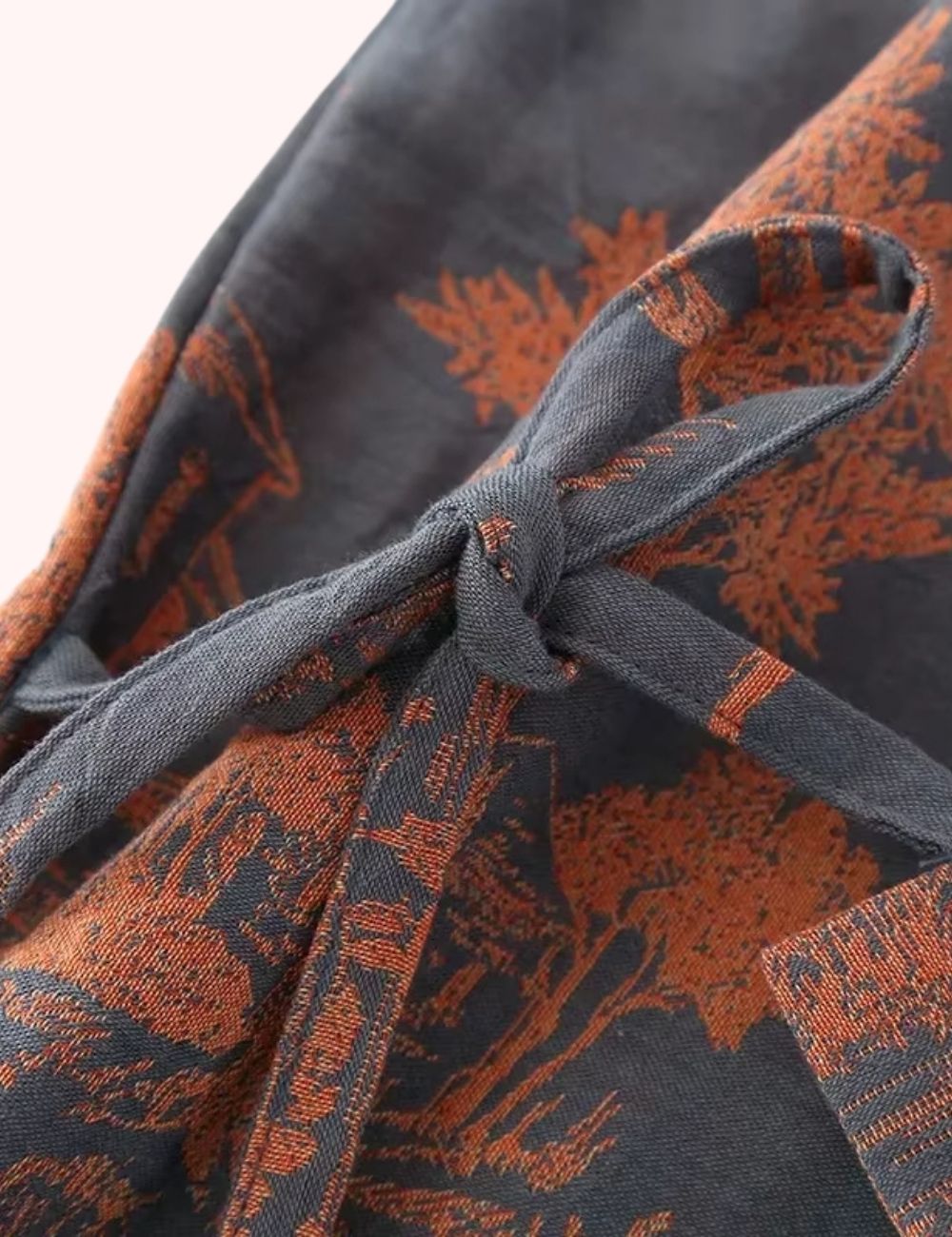 Peignoir Kimono Bleu | Edition Gris d'Automne