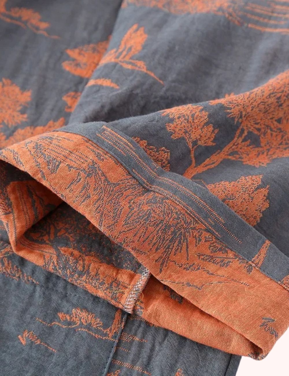 Peignoir Kimono Bleu | Edition Gris d'Automne