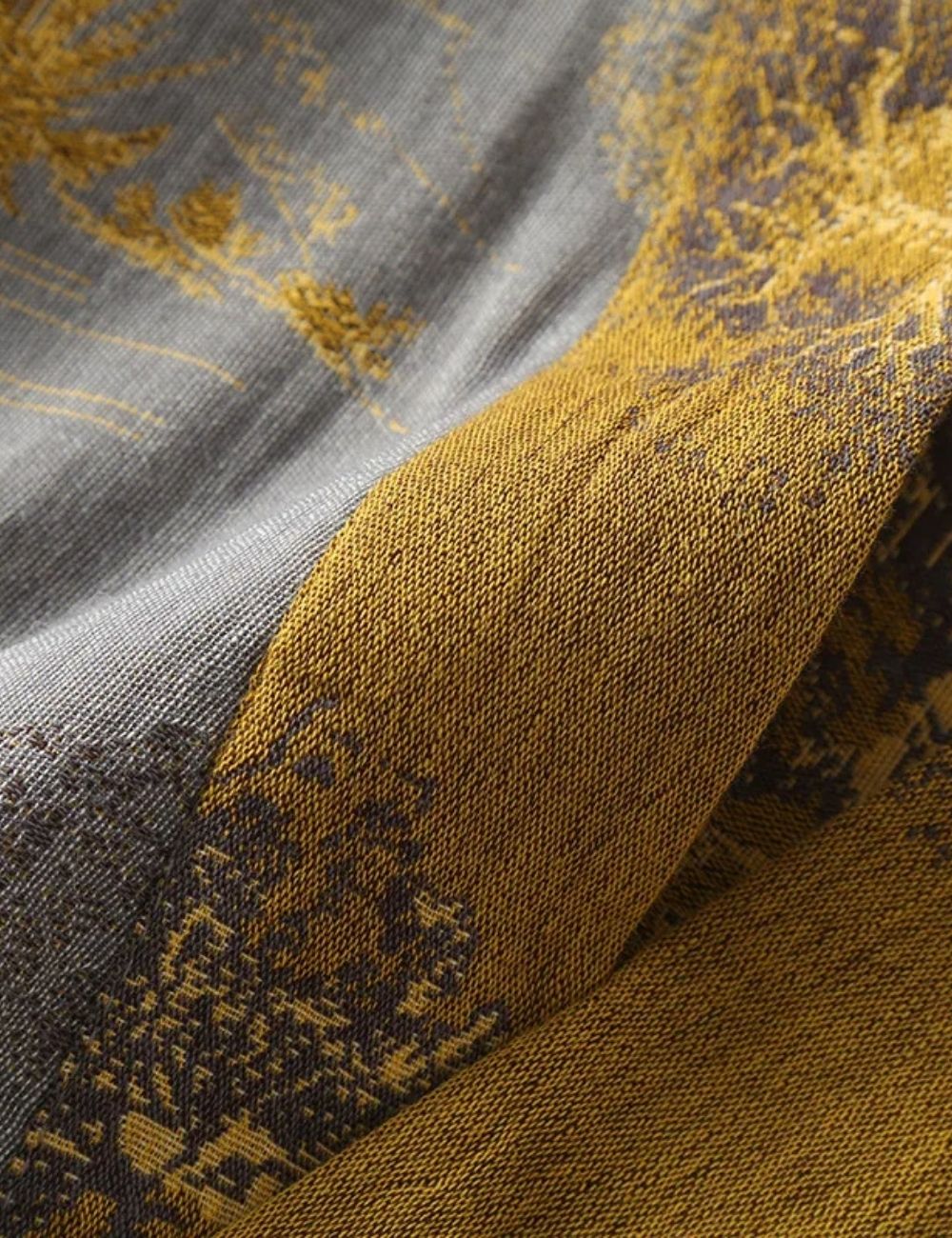 Peignoir Kimono Jaune | Arbres Dorés