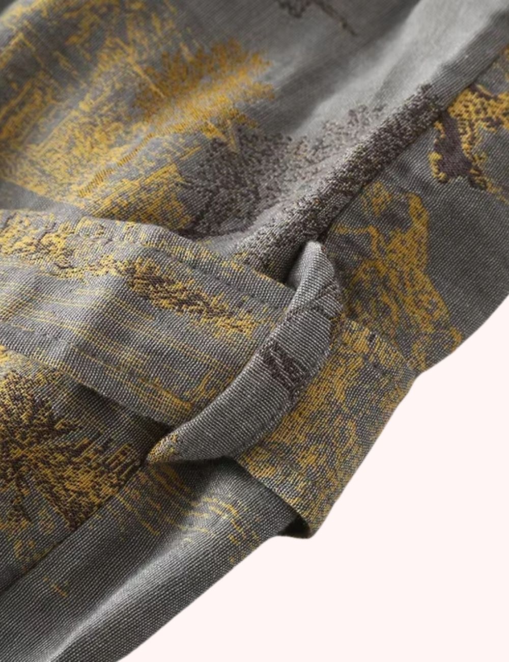 Peignoir Kimono Jaune | Arbres Dorés