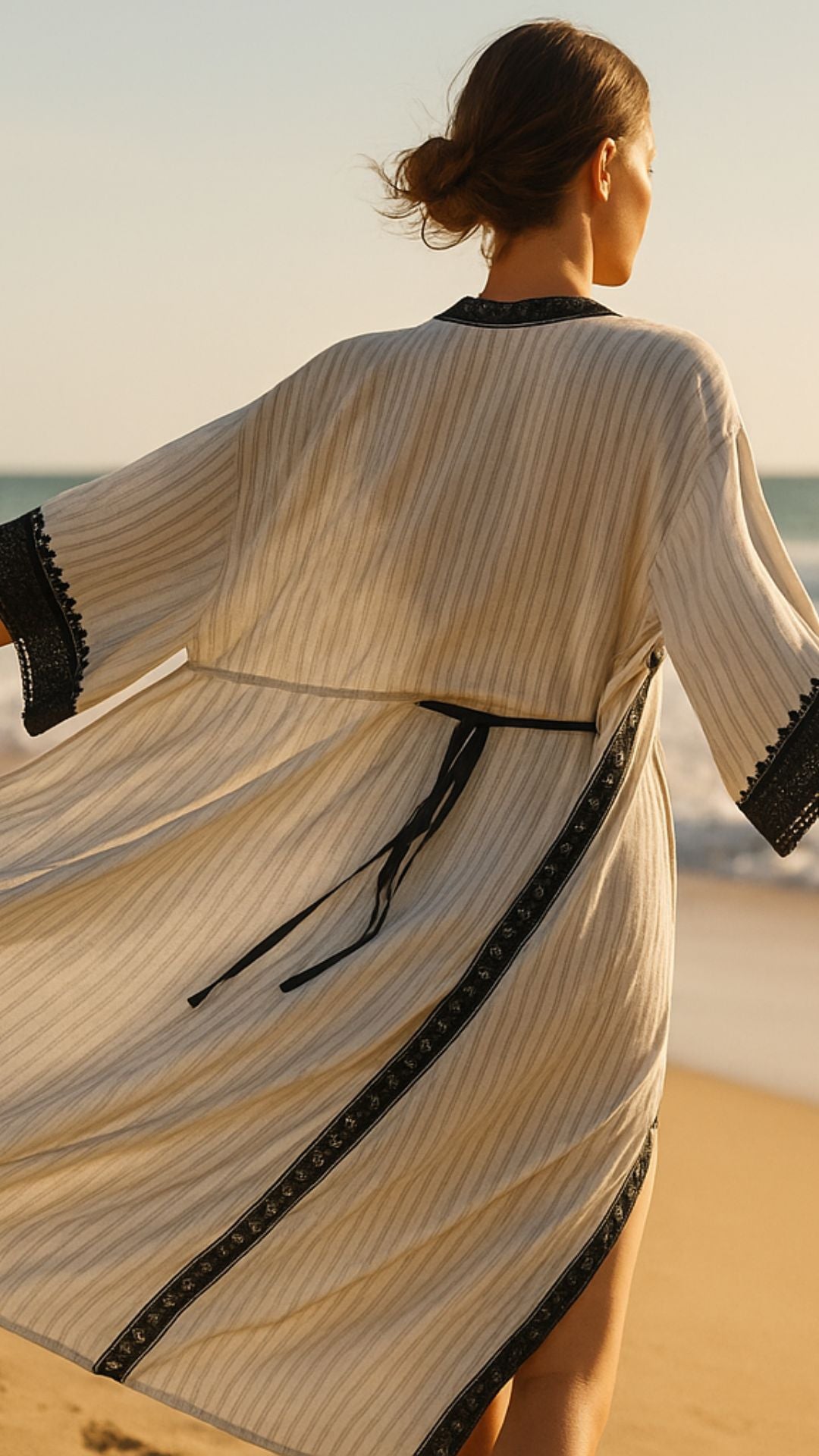robe kimono femme blanc