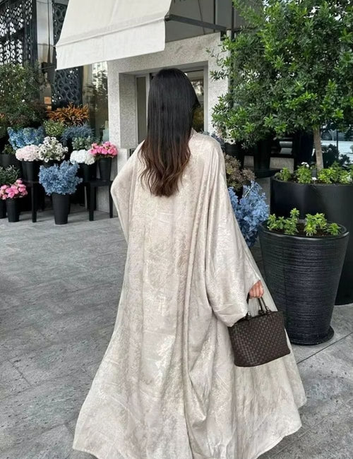 abaya kimono blanc