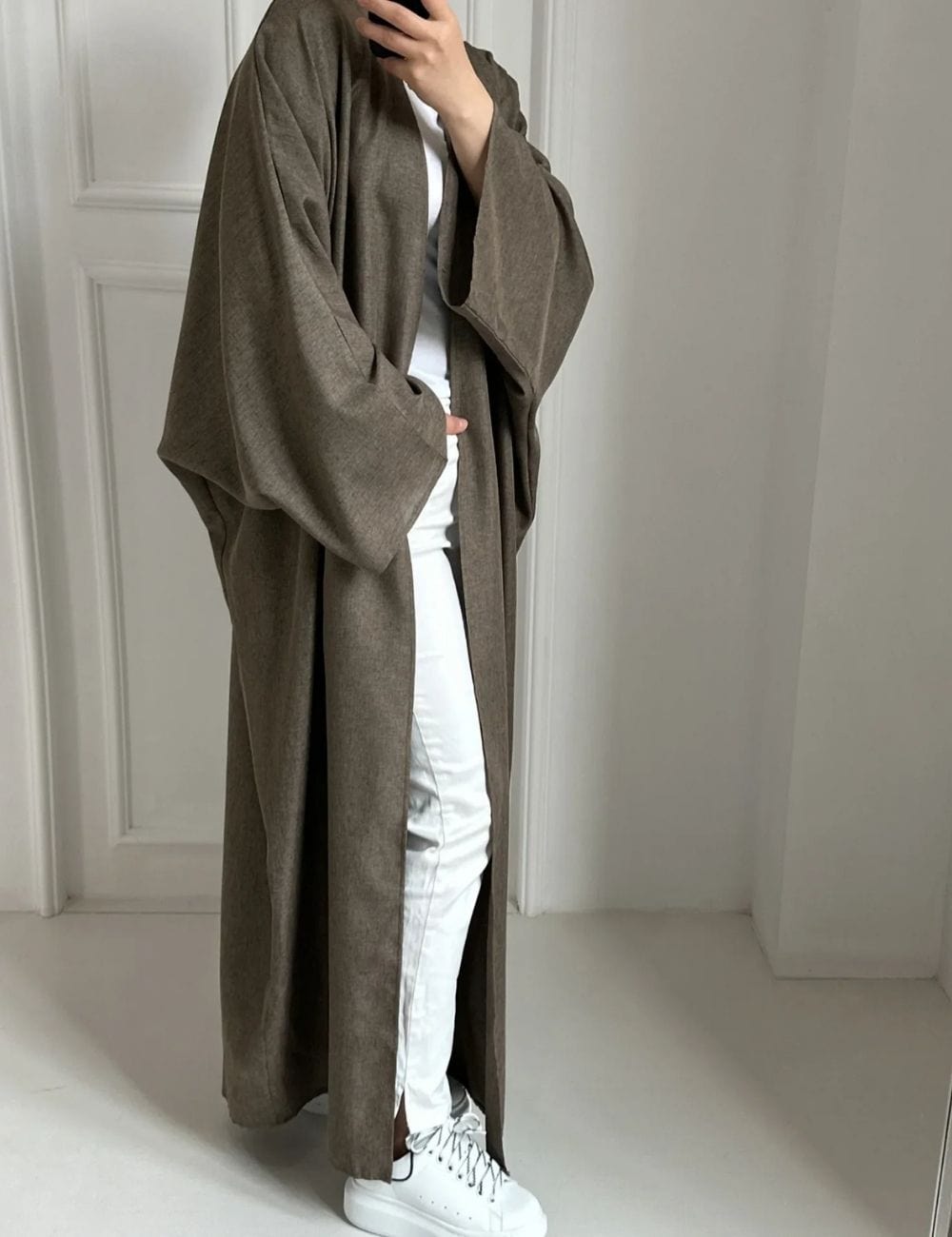 Abaya Kimono brun
