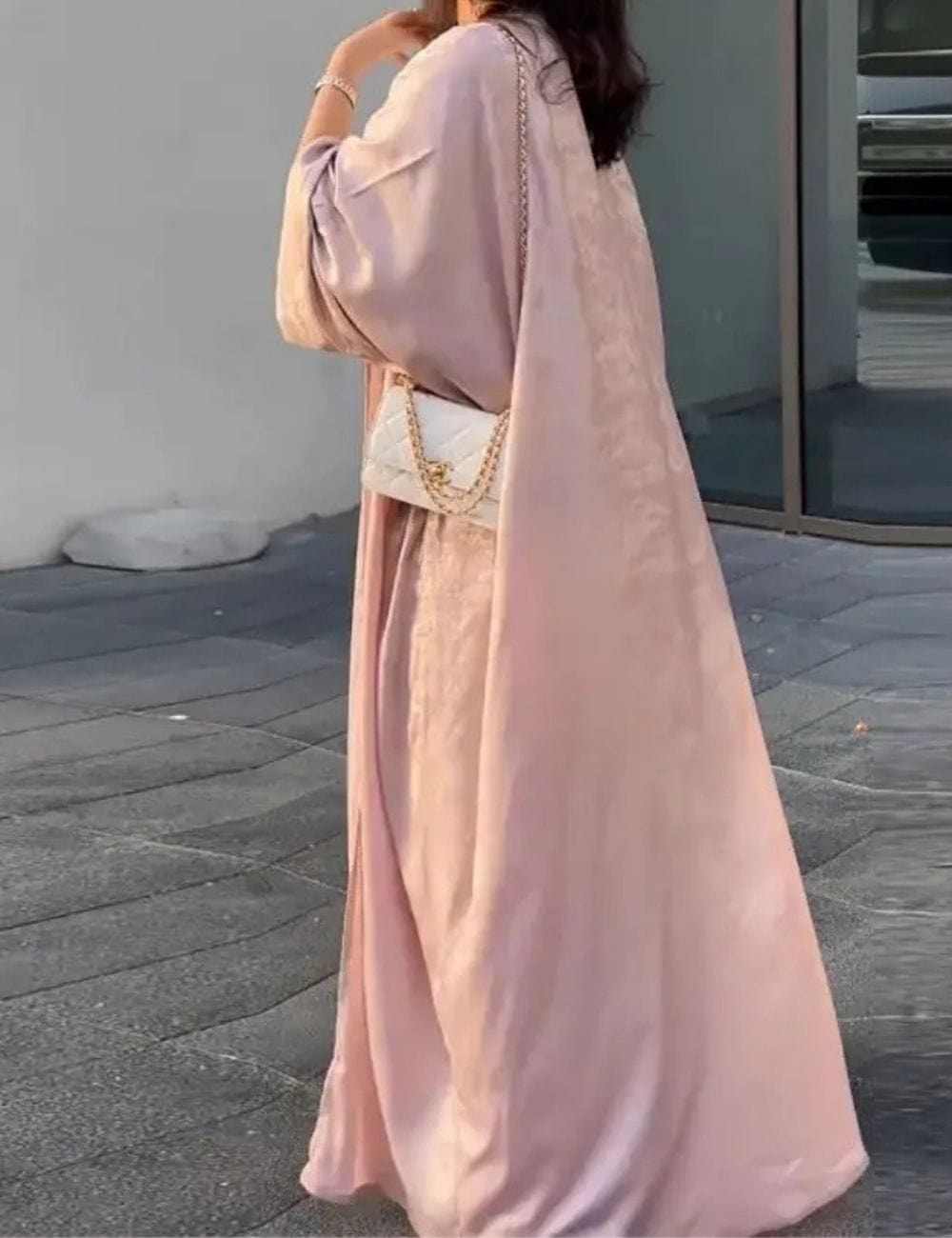 abaya kimono rose