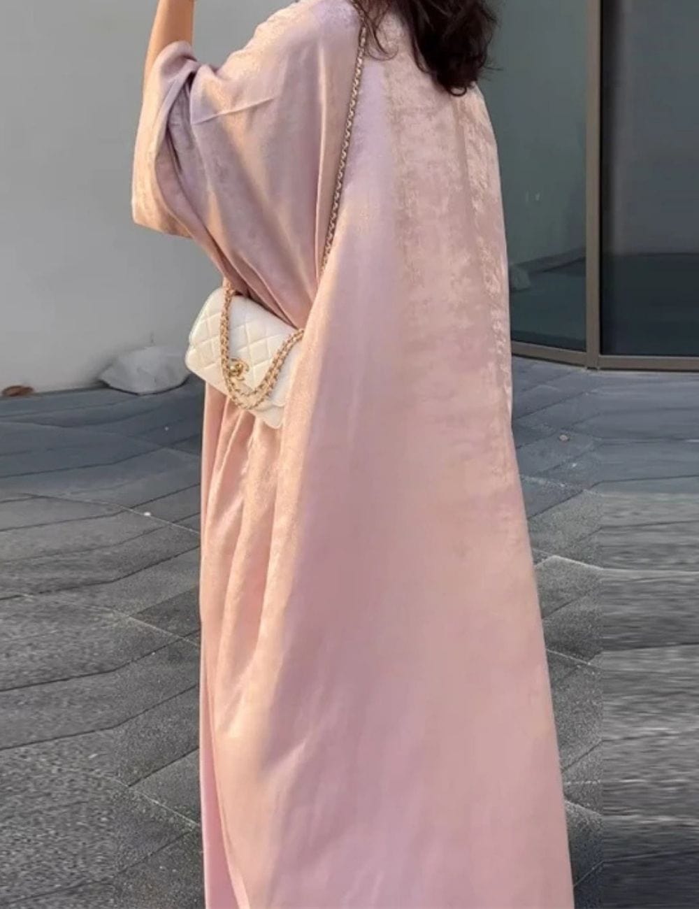 abaya kimono rose