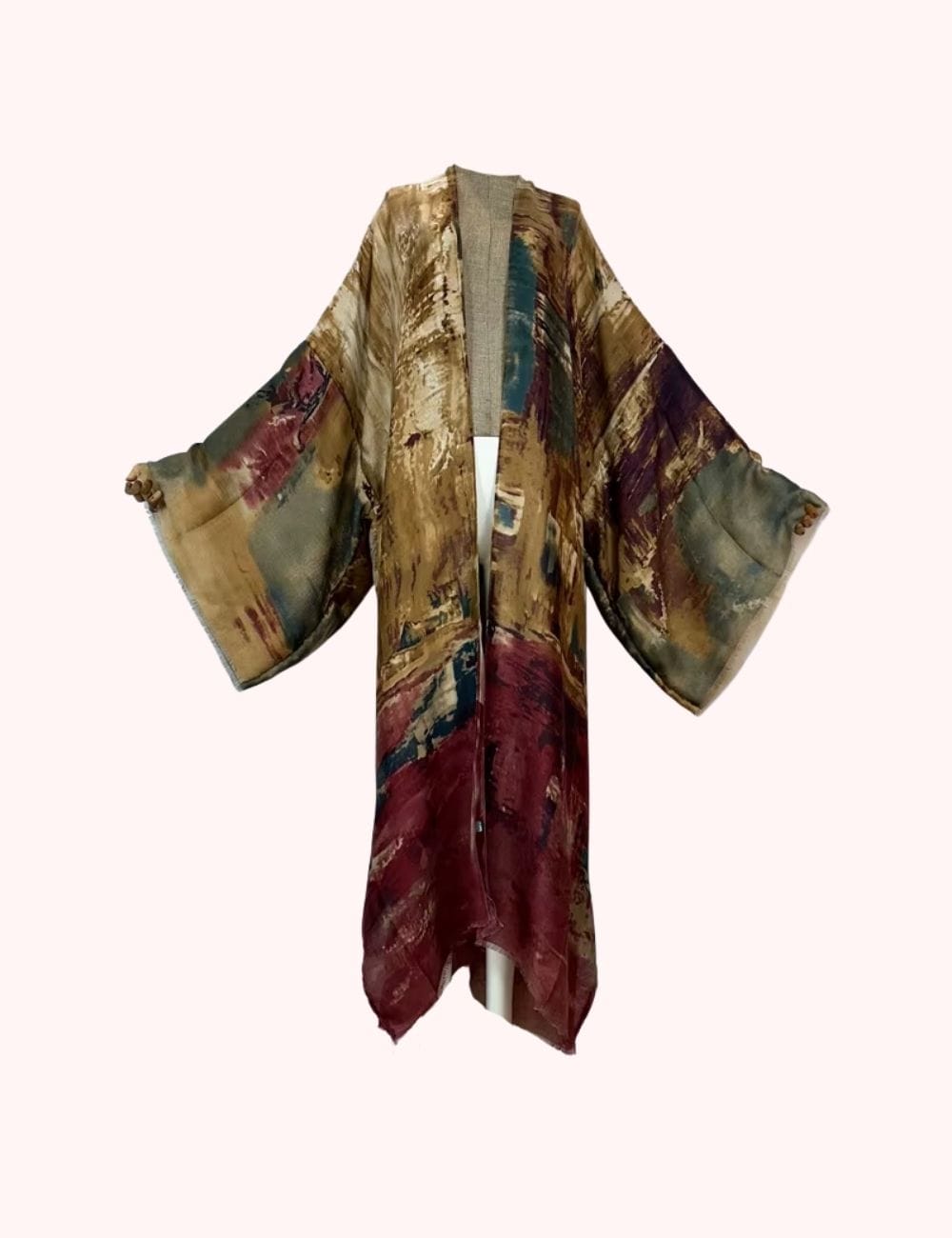 kimono femme long rouge