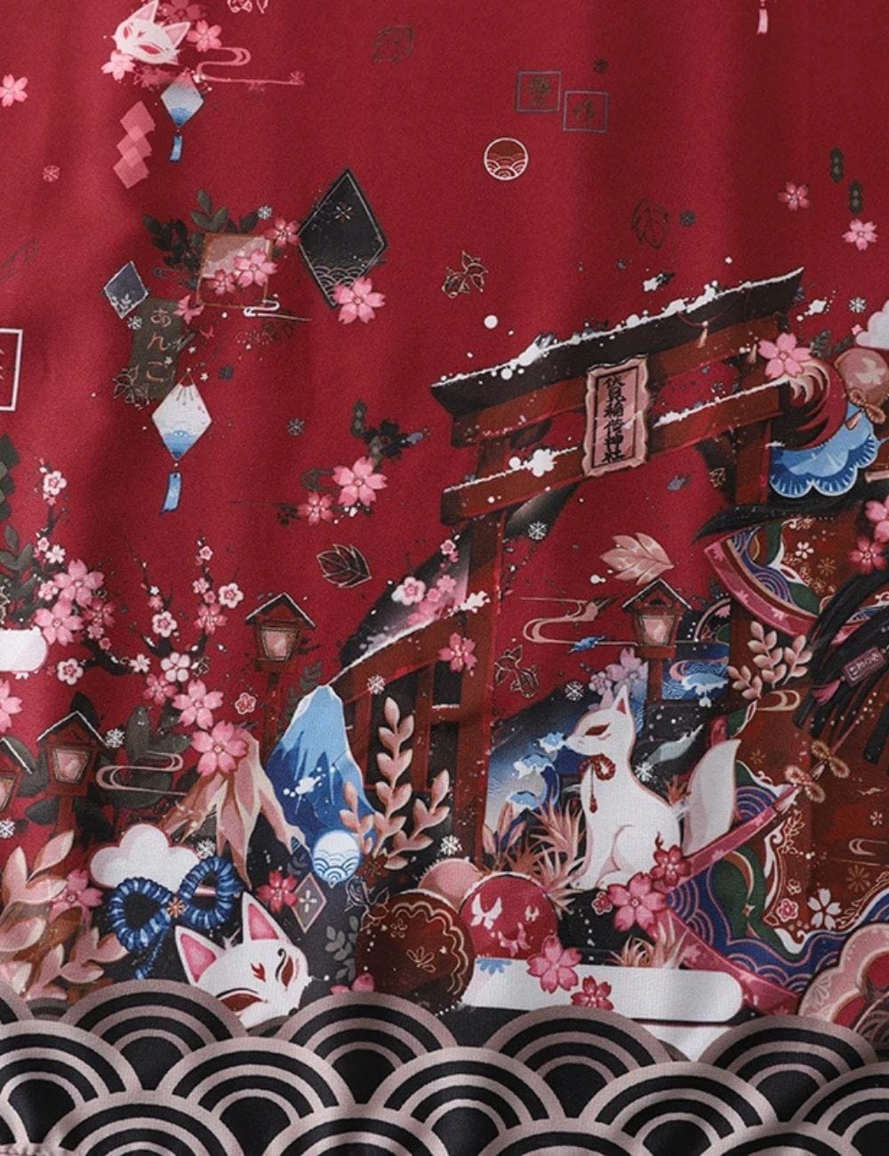 Kimono Japonais Rouge