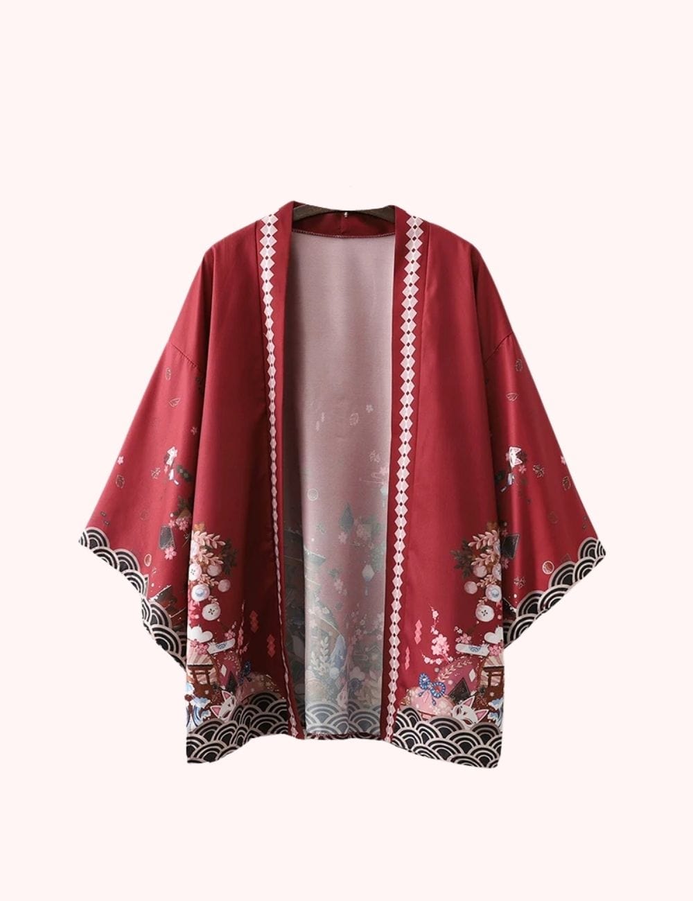 Kimono Japonais Rouge
