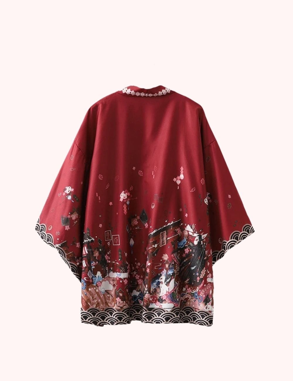 Kimono Japonais Rouge