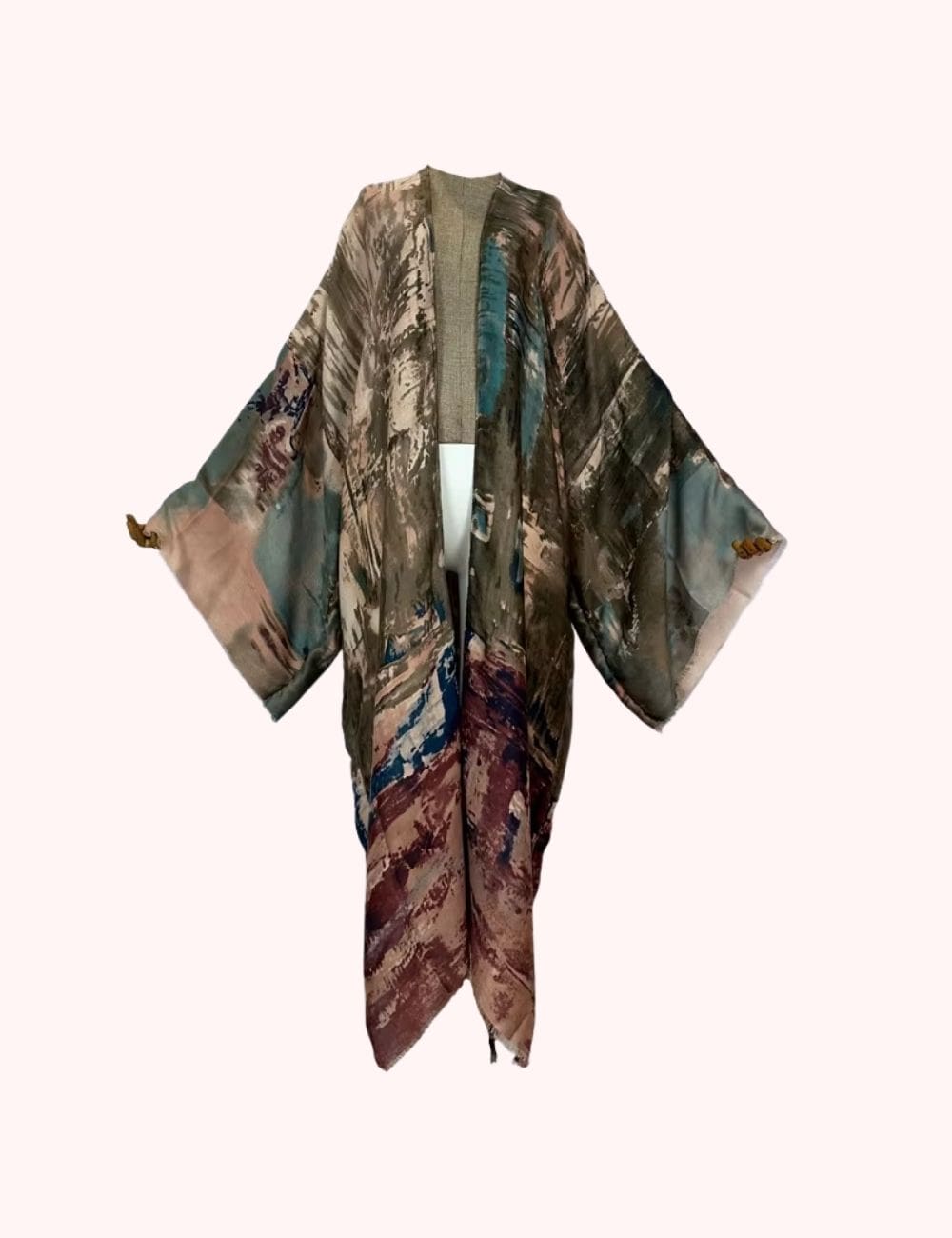 kimono long kaki