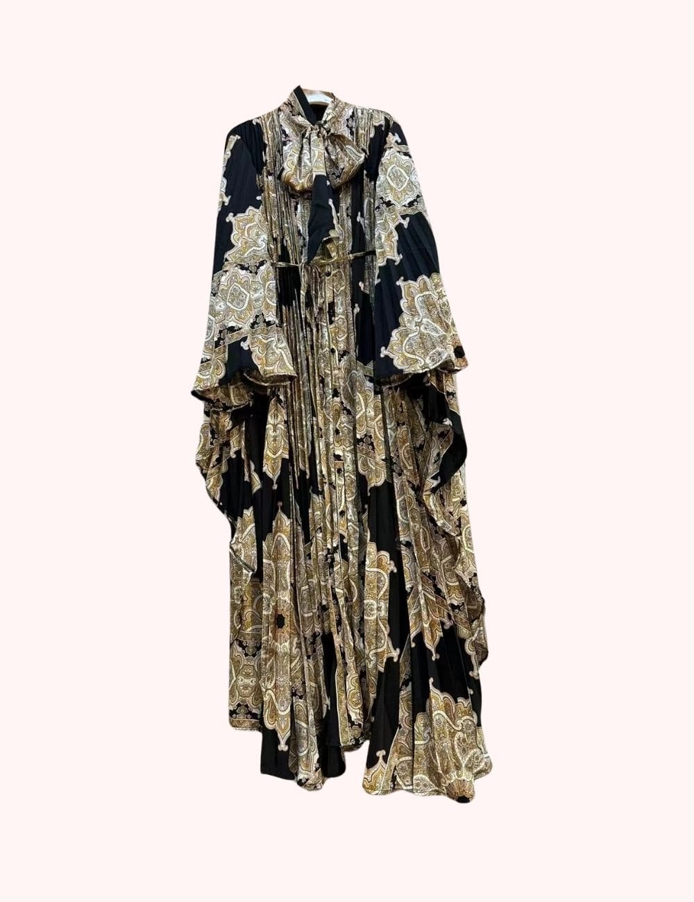 Robe droite et kimono noir et blanc