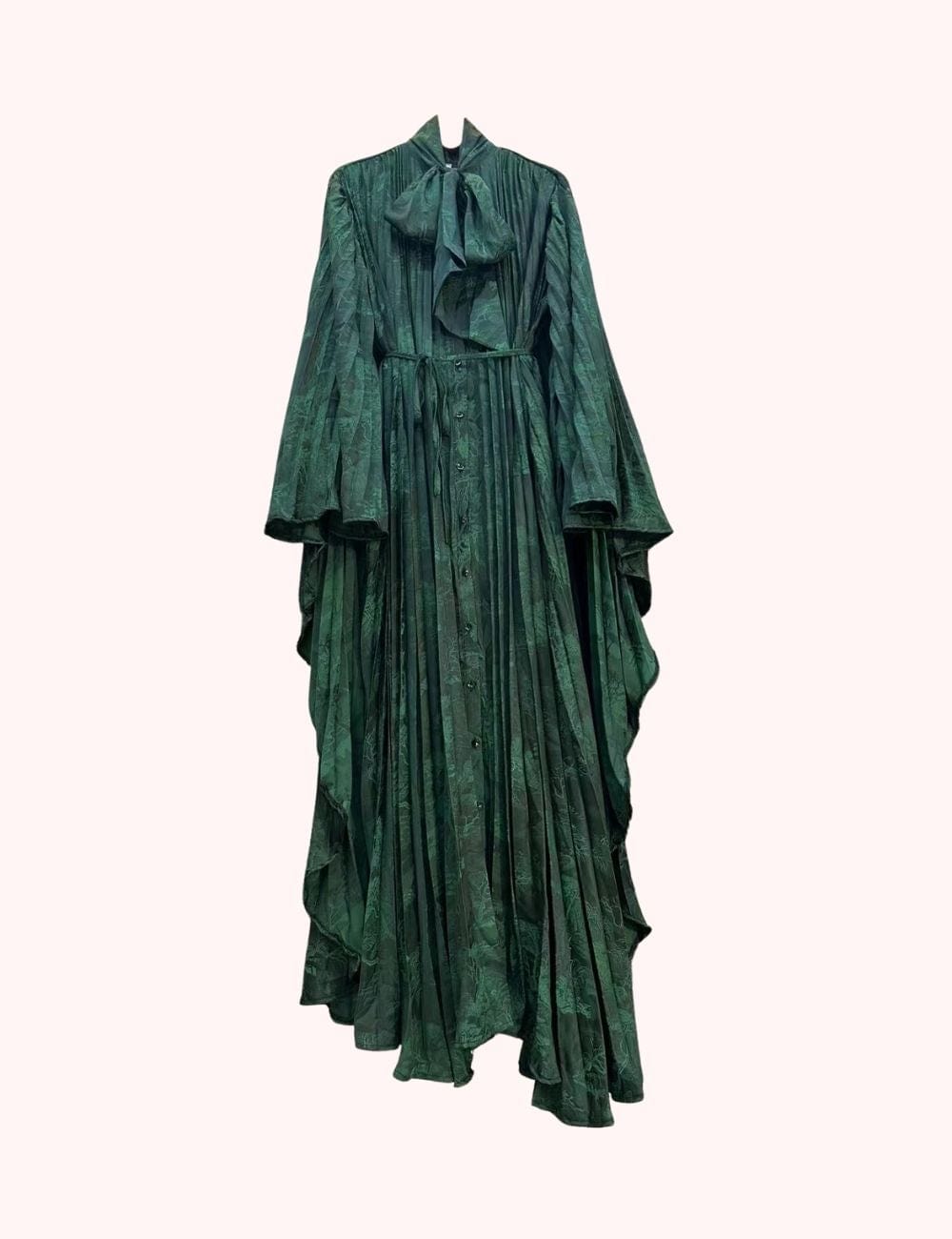 robe imprimée verte manches kimono