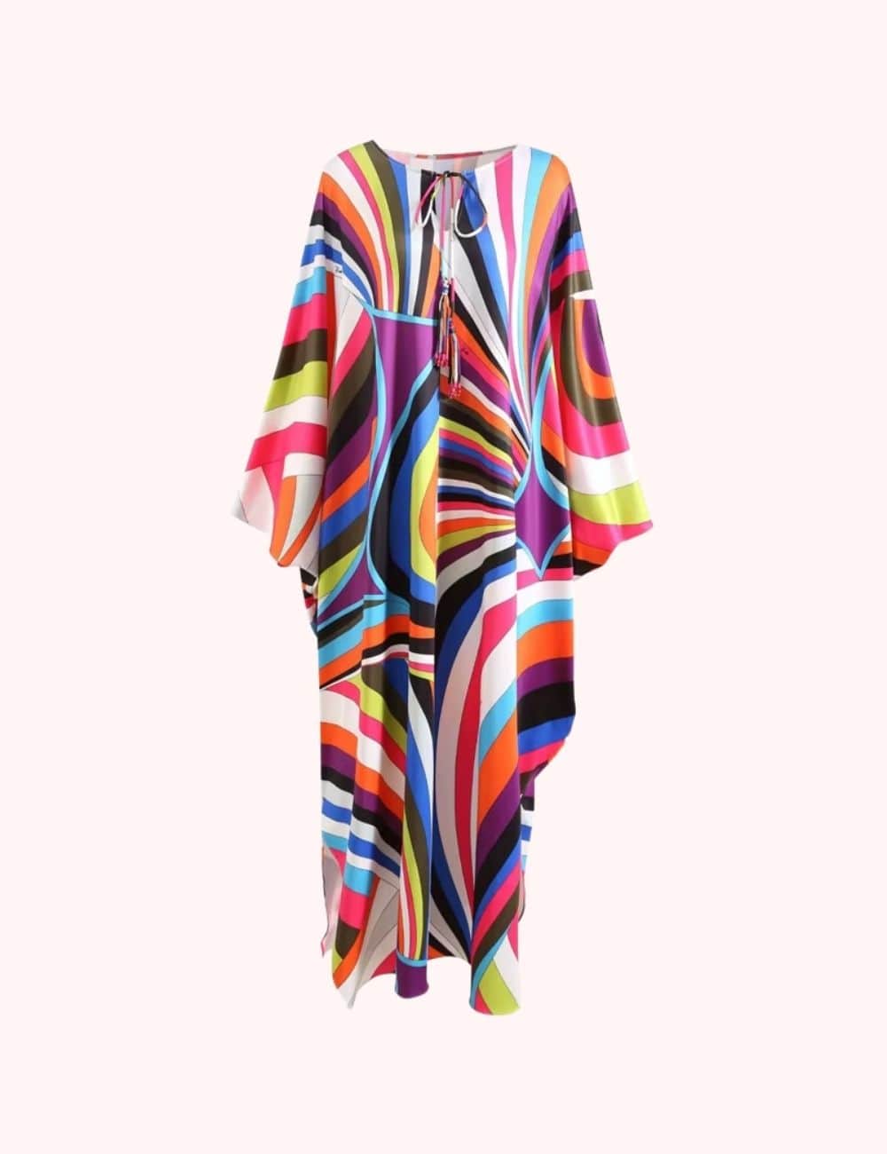 robe kimono rose et blanche
