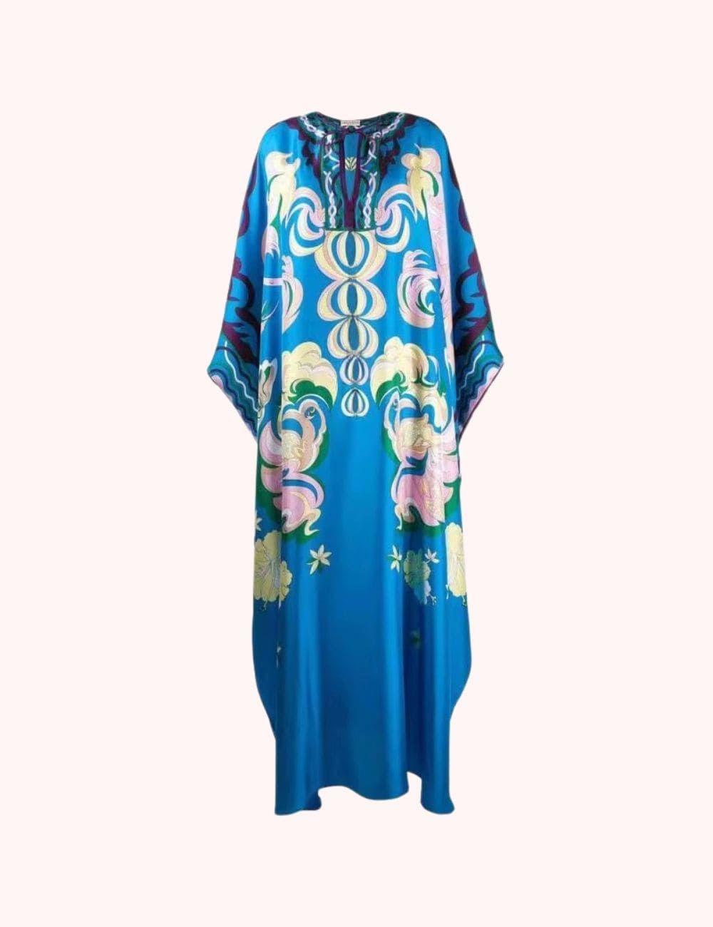 robe midi bleu marine manche kimono