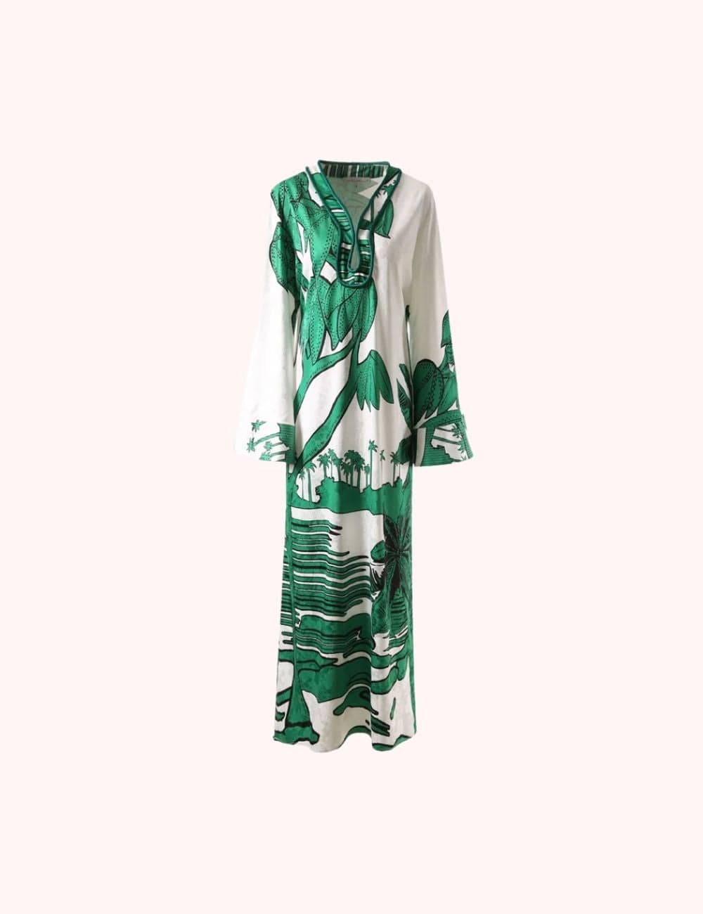 robe verte longue kimono