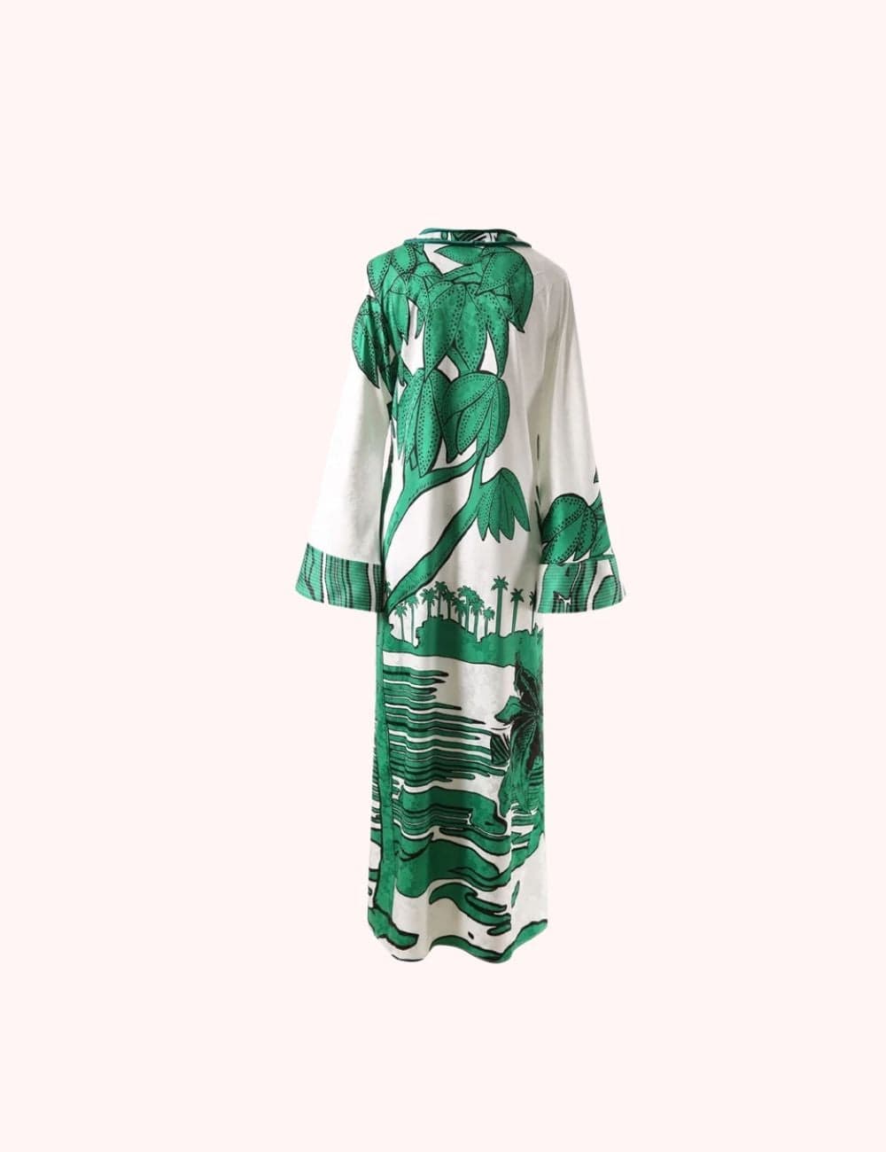 robe verte longue kimono