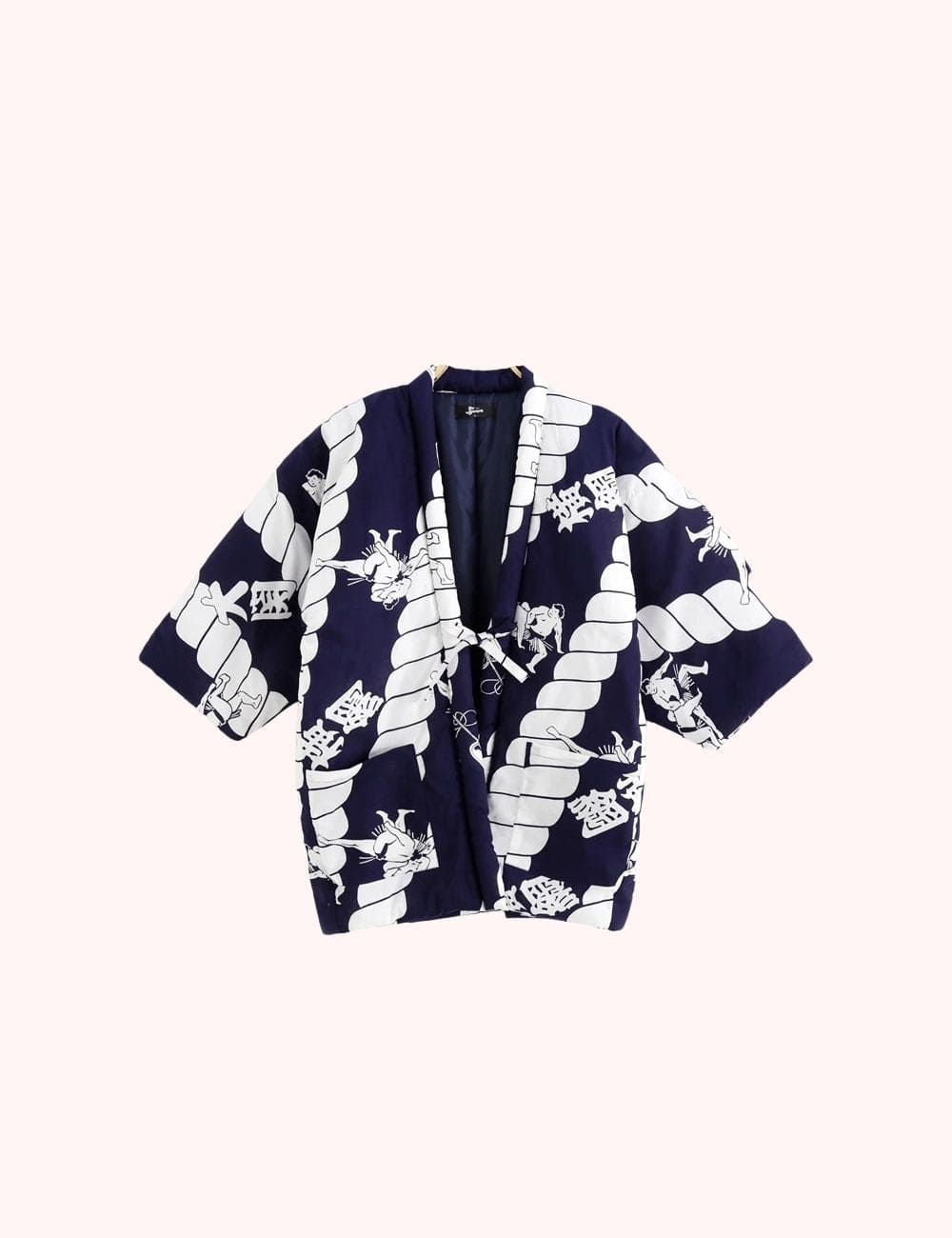 veste kimono bleu