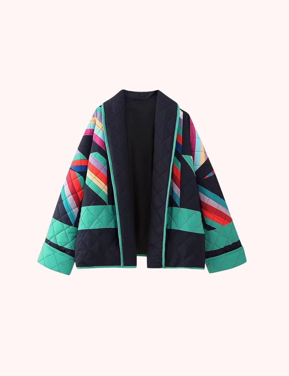 veste kimono ethnique matelassée